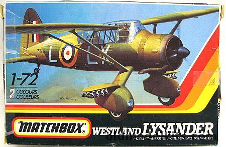 Matchbox 1/72 Westland Lysander - RAF No. 16 Sq France 1940 or No. 225 1939, PK-7 plastic model kit